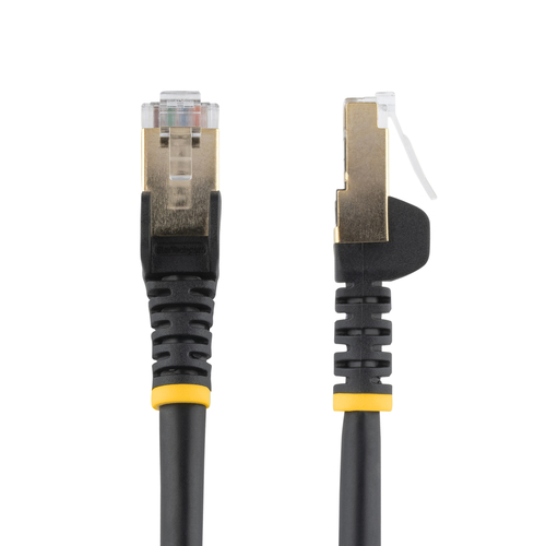 StarTech.com 1m CAT6a Ethernet Cable - 10 Gigabit Shielded Snagless RJ45 100W PoE Patch Cord - 10GbE STP Network Cable w/Strain Relief - Black Individually Tested/Wiring is UL Certified/TIA