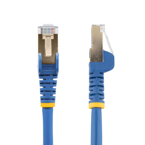 StarTech.com 2m CAT6a Ethernet Cable - 10 Gigabit Shielded Snagless RJ45 100W PoE Patch Cord - 10GbE STP Network Cable w/Strain Relief - Blue Individually Tested/Wiring is UL Certified/TIA