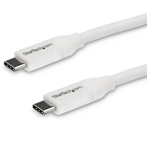 StarTech.com 13ft (4m) USB-C Fast Charging Cable, Charge & Sync, 100W (5A) PD, USB 2.0, USB-IF Certified - White USB C Charging Cord
