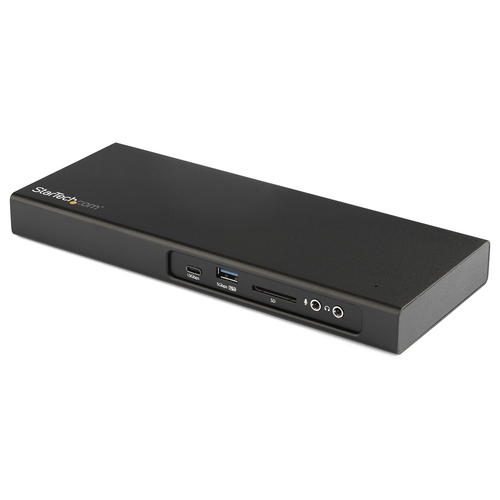 StarTech.com Thunderbolt 3 Dock - Dual Monitor 4K 60Hz TB3 Laptop Docking Station with DisplayPort - PCIe M.2 NVMe SSD Enclosure - 85W Power Delivery - SD 4.0, 10Gbps USB-C, 2 USB-A Hub - TAA