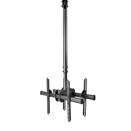 StarTech.com Dual TV Ceiling Mount - Back-to-Back Heavy Duty Hanging Dual Screen Mount with Adjustable Telescopic Pole - Tilt/Swivel/Rotate - VESA Bracket for 32”-75" Displays