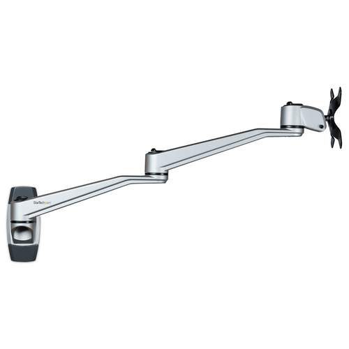 StarTech.com Wall Mount Monitor Arm - Articulating Ergonomic VESA Wall Mount Monitor Arm - 20" (52cm) Long - Single Display up to 34" (30.9lb/14kg) - Swivel/Tilt/Rotate - Adjustable Screen Mount - TAA